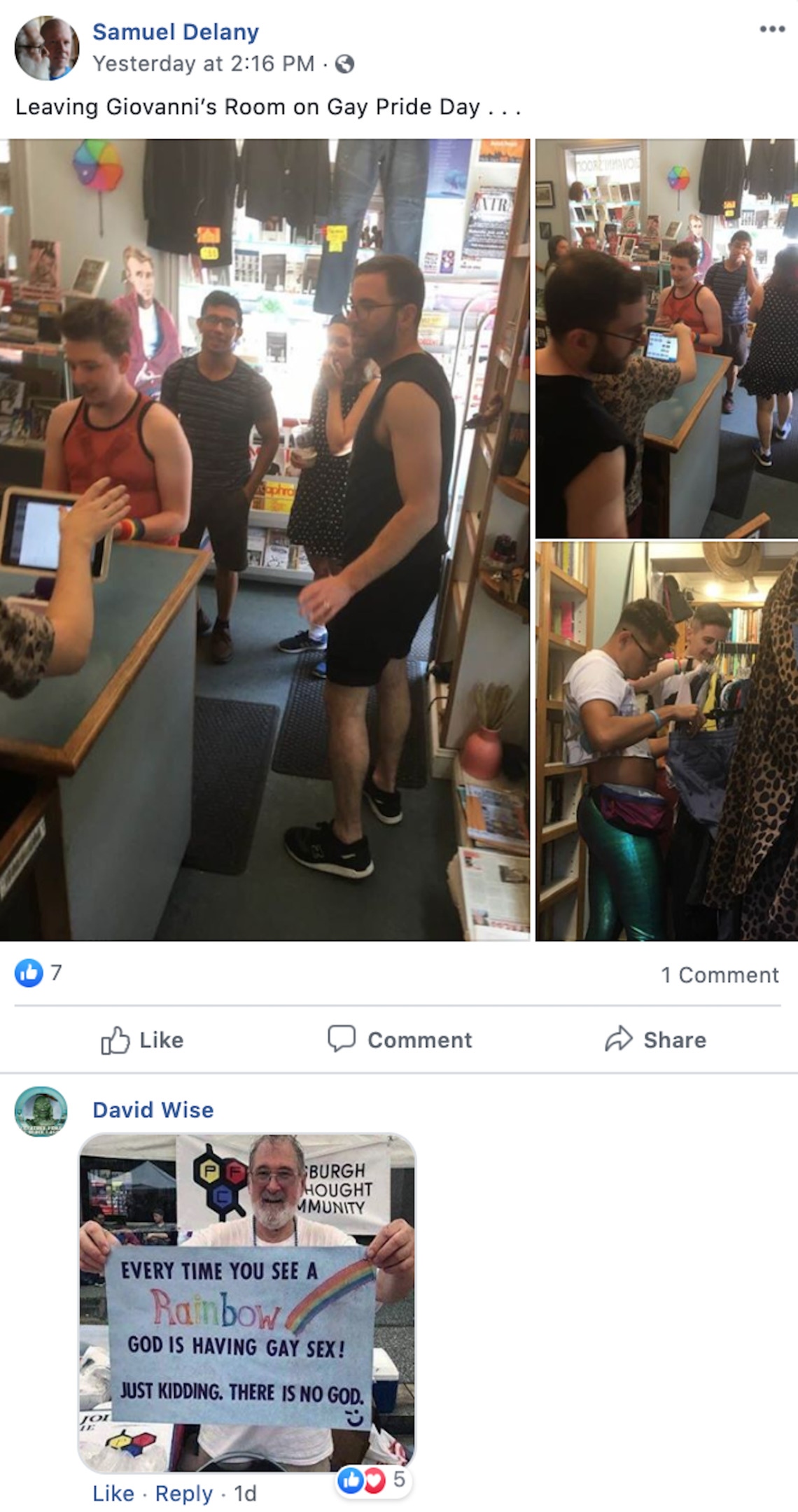 Facebook Post Gay Pride 